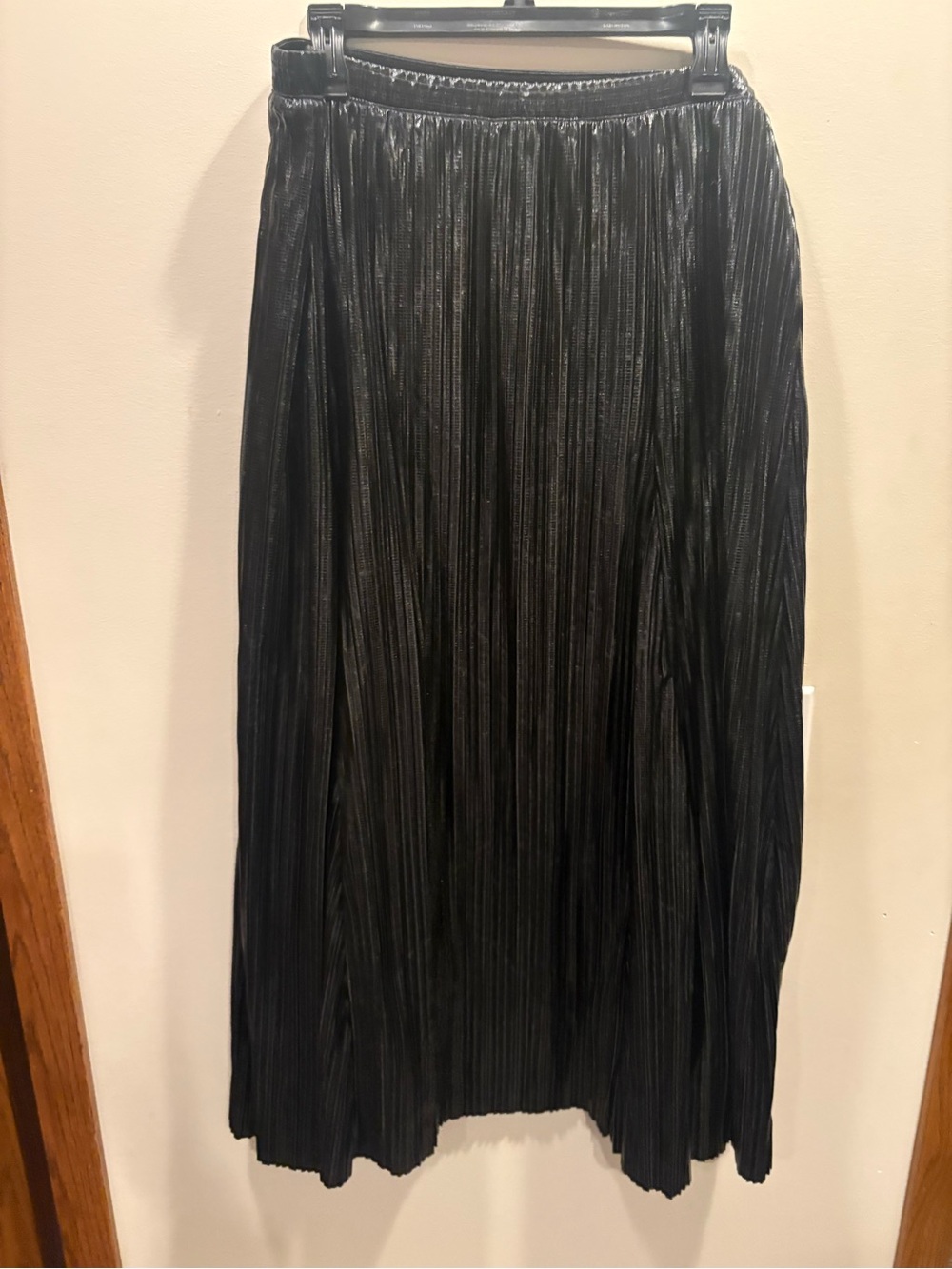 Anthropologie Metallic Pleated Midi Skirt - Picture 9 of 10